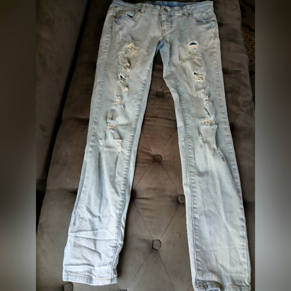 Womens Skinny Distressed Jeans
